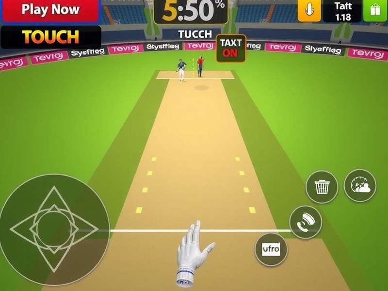 Hyderabad Hurler gameplay screenshot showing the bowling interface with touch controls
